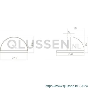 Intersteel Essentials 4420 deurstop bolrond RVS 0035.442090