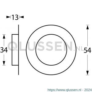 Intersteel Essentials 4476 schuifdeurkom diameter 34/55 mm RVS 0035.447640
