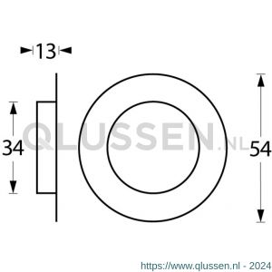 Intersteel Essentials 4476 schuifdeurkom diameter 34/55 mm RVS 0035.447640