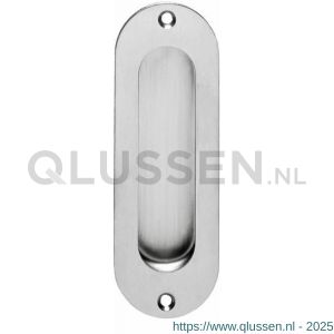 Intersteel Essentials 4476 schuifdeurkom ovaal 120x40 mm met schroefgaten RVS 0035.447680