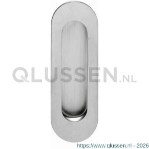Intersteel Essentials 4476 schuifdeurkom ovaal 120x40 mm blind RVS 0035.447681