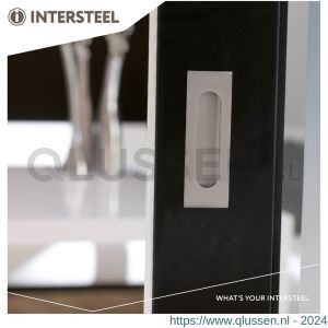 Intersteel Essentials 4476 schuifdeurkom rechthoek 120x40 mm blind RVS 0035.447691