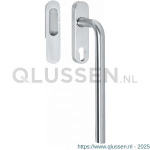 Intersteel Living 4500 hef- en schuifdeurbeslag draaigreep recht profielcilindergat 69 mm met schuifdeurkom RVS geborsteld 0035.450041