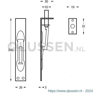 Intersteel Essentials 4520 kantschuif 25 mm 200 mm RVS 0035.452021