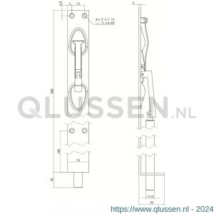 Intersteel Essentials 4520 kantschuif 25 mm 300 mm RVS 0035.452023