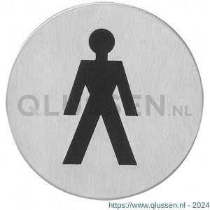 Intersteel Living 4600 pictogram zelfklevend rond WC heren RVS 0035.460080