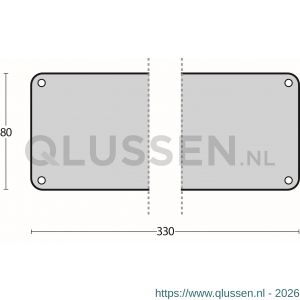 Intersteel Living 4751 duwplaat 80x330x1,5 mm RVS 0035.475150