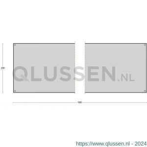 Intersteel Living 4751 schopplaat 200x900x1,5 mm RVS 0035.475160