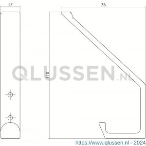 Intersteel Living 6950 kapstokhaak recht RVS 0035.695020