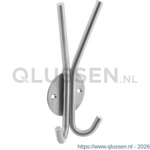 Intersteel Living 6950 hoed-Jashaak dubbel op rond rozet RVS 0035.695033