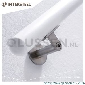 Intersteel Living 7300 leuninghouder zwaar met hol zadel RVS 0035.730050