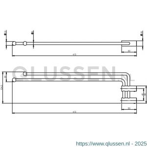 Intersteel Essentials 7627 handdoekhouder duo-gebogen draaibaar RVS 0035.762706