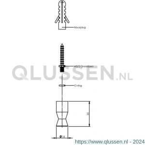 Intersteel Essentials 7634 handdoekhaakje trapezium RVS 0035.763407