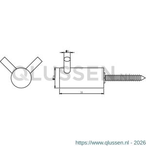 Intersteel Essentials 7634 handdoekhaakje dubbel RVS 0035.763408