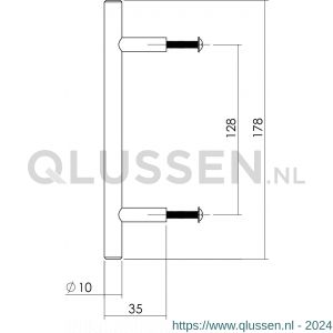 Intersteel Essentials 8977 keukengreep 897712 diameter 10x128x178 mm RVS 0035.897712