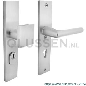 Intersteel Living 3794 SKG3 veiligheids schilden rechthoekig geveerd greep-kruk profielcilindergat 72 mm met kerntrek beveiliging aluminium F1 0082.379436