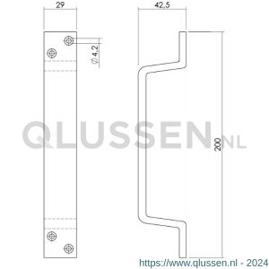 Intersteel Living 8725 handgreep 200 mm aluminium F1 0082.872506