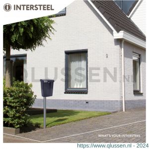 Intersteel Essentials 4900 postkast Summus kunststof met slot 2 sleutels zwart RAL 9005 0090.490001