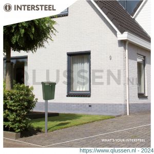 Intersteel Essentials 4900 postkast Summus kunststof met slot 2 sleutels groen RAL 6009 0090.490004