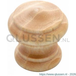 Intersteel Living 8578 knop 25/38 mm Paddenstoel rand essenhout 0092.857851