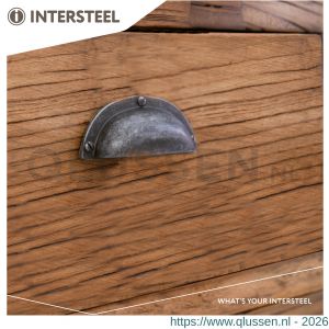 Intersteel Living 8752 komgreep 64/97 mm ijzer grijs 0095.875250