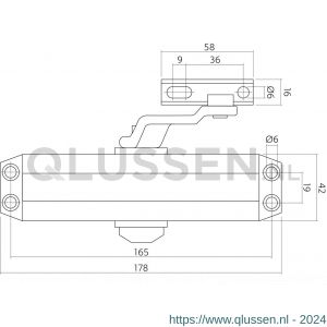 Intersteel Essentials 4801 deurdranger met schaararm 122 179x42x64 mm sluitkracht 2~4 zilvergrijs 0098.480122