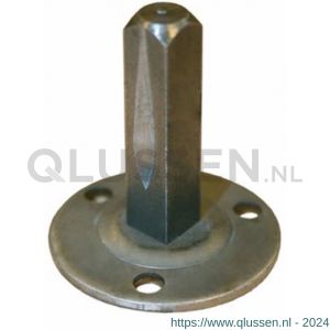 Intersteel 9974 metalen onderplaat met vaste vierkantstift 8x35 mm 0098.997472