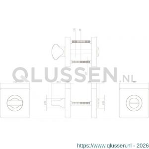 Intersteel Living 3185 WC-sluiting 8 mm vierkant 55x55x9 verdekt zwart 1223.318560