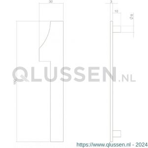 Intersteel Living 4020 huisnummer 1 150 mm RVS-zwart 1223.402041