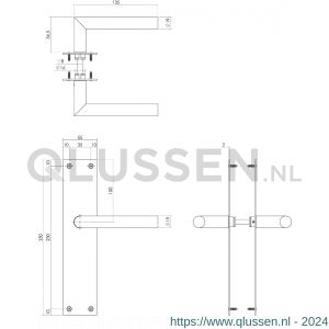 Intersteel Essentials 0583 deurkruk Jura met langschild 250x55x2 mm blind RVS 1235.058311
