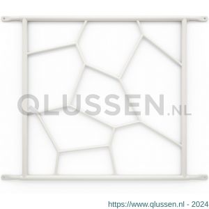 SecuBar Deco 1 siertralie staal 54x52.5 cm op de dag RAL 9010 wit 2010.600.112