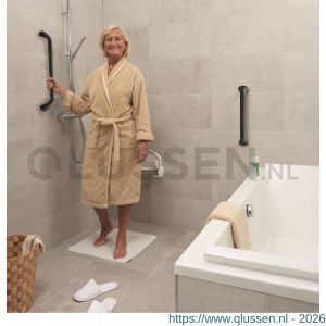 SecuCare wandbeugel aluminium 60 cm mat zwart met montage materiaal 8010.601.15