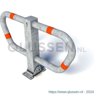 SecuPost anti-parkeerbeugel thermisch verzinkt Europrofielcilinder (meegeleverd) 750x450 mm staalgrijs 4010.000.16