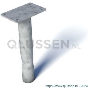 SecuPost grondanker voor klapzuiltje staal 6x40 cm staalgrijs 4010.000.35