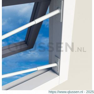 SecuBar Combi4 bovenlicht-klapraam barrière-stang staal in de dag 36-95 cm RAL 9010 wit 2010.356.001