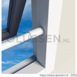 SecuBar Twist Heavy Duty barrière-stang staal set in de dag L 149 cm RAL 9010 wit 2010.365.306