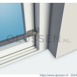 SecuBar Basic schuifpui- en schuifraambeveiliging L 143 cm RAL 9006 zilvergrijs binnen- en buitenschuivend 2010.380.03