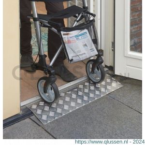 SecuCare drempelhulp aluminium type 1 breedte 78 cm diepte 20 cm hoogte 0-3 cm 150 kg 8025.005.01