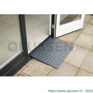 SecuCare drempelhulp aluminium type 3 breedte 78 cm diepte 59,5 cm hoogte 5-15 cm RAL 7021 zwartgrijs 150 kg 8025.005.08