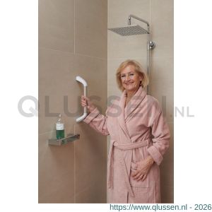 SecuCare wandbeugel aluminium 40 cm greep blank geanodiseerd mat wit met montage materiaal 8010.401.01