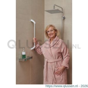 SecuCare wandbeugel aluminium 60 cm greep blank geanodiseerd mat wit met montage materiaal 8010.601.01