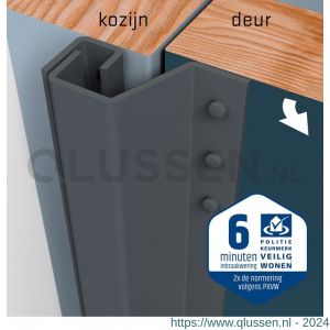 SecuStrip Plus achterdeur buitendraaiend terugligging 0-6 mm L 2300 mm RAL 7012 basalt grijs 1010.170.052