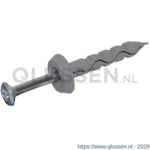 GB 07215 slagschroefnagel met kraagplug 5x50 mm 8x40 mm elektrolytisch verzinkt-nylon 07215.0200