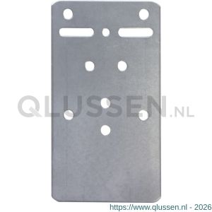 GB 0721950 montageplaatje 102 mm 60x1,5 mm sendzimir verzinkt 0721950.0100