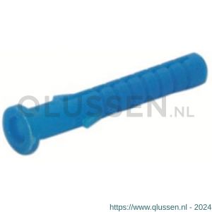 GB 34118 kraagplug voor kopgevelanker diameter 4 mm 40x6 mm blauw nylon 34118.Z000