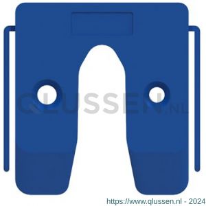 GB 34504 uitvulplaatje blauw met stelpootjes 4 mm 50x50 mm kunststof in bundel 34504.B006