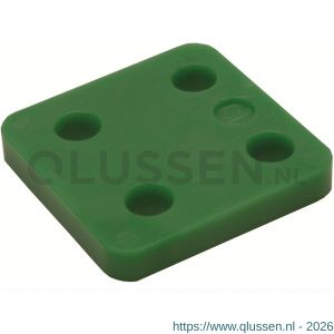 GB 34710 drukplaat zonder sleuf groen 10 mm 70x70 mm kunststof in zakverpakking 34710.B048