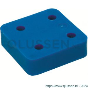 GB 34720 drukplaat zonder sleuf blauw 20 mm 70x70 mm kunststof in zakverpakking 34720.0048