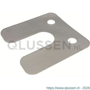 GB 34741 drukplaat met sleuf transparant 1 mm 70x70 mm kunststof in zakverpakking 34741.B096