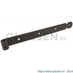 GB 42811 heng vierkante gaten voor pen diameter 16 mm 600 mm 45x6 mm epoxy coating zwart 5/9x9 mm 42811.B001